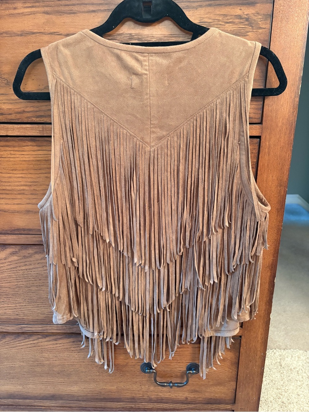 Abercrombie Women Fringe Suede Like Vest - Picture 2 of 5